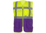 Yoko - Gilet "Executive"" Per Uomo/Donna Unisex PC5507 (S) (Giallo/Viola)"