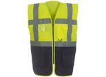 Yoko - Gilet "Executive"" Per Uomo/Donna Unisex PC5507 (L) (Giallo/Blu Navy)"