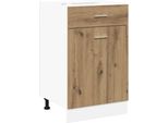 Vidaxl Base A Cassetti Lyon Artisan Oak 50X46X81,5 Cm Materiale A Base Di Legno
