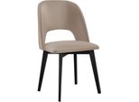 Sedia Da Pranzo Imbottita Afton 7 - Nero / Beige