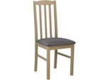 Sedia Da Pranzo Imbottita Edon 12 - Rovere Sonoma / Grigio Scuro