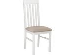 Sedia Da Pranzo Imbottita Danbury 1 - Bianco / Beige