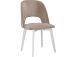 Sedia Da Pranzo Imbottita Afton 7 - Bianco / Beige