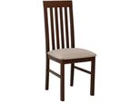 Sedia Da Pranzo Imbottita Danbury 1 - Noce / Beige