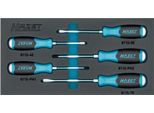 Set Di Cacciaviti ∙ Con Calotta Ad Impatto 163-264/5N ∙ Profilo Phillips Ph, Profilo A Taglio ∙ 5 Pezzi ∙ 0,8 X 4,5 - 1,2 X 7 ∙ PH1 - PH2
