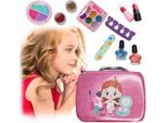 Set Di Cosmetici Per Il Trucco Per Bambini E Bambine, Astuccio, Ombretto, Smalto Per Unghie