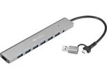 Sandberg 136-66, Usb 3.2 Gen 1 (3.1 Gen 1) Type-A + Type-C, Usb 3.2 Gen 1 (3.1 Gen 1) Type-A, 5000 Mbit/S, 0,15 M, Windows 10, Windows 11, Windows 7, Macos