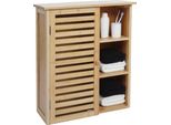 Armadio A Muro HWC-O73, Mobile Da Bagno Mobile Da Bagno, Vani Portaoggetti In Bambù 60X50X19Cm