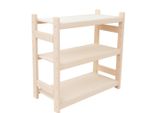 Scaffale Impilabile In Legno Di Faggio Per Cantina O Casa, Design Modulare, 3 Ripiani, 60×33×60 Cm (L×P×H)