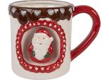 Tazza Clayre & Eef 375 Ml In Ceramica Bianca Babbo Natale