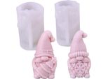 Stampo In Silicone 3D Con Gnomo Dell'albero Di Natale A Fiocco Di Neve - Stampo Multiuso Per Candele Gnomo Fai Da Te, Sapone, Resina, Argilla E Gesso,