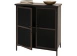 Cassettiera HWC-O79, Credenza Con Scomparti Alti, Look Vintage Shabby 94X80X35Cm, Look Metallo