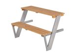 Roba Picnic Estensione Per Casetta - Set Di Estensione Con Tavolo E Panca Per Accessori Casetta Da Esterno - 18 Mesi - Legno Resistente Alle Intemperie Multicolore