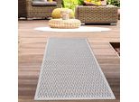 Tappeto Beige Crema Per Interni Ed Esterni Resistente E Di Facile Manutenzione Dimensioni Moderne - 67 X 180 Cm