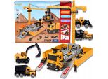 Lolex | Giocattoli Da Cantiere Super Truck - Camion Grande - Con Gru E Accessori - Veicoli Giocattolo - Giocattoli Da Cantiere