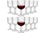 Vilde | Set Di Bicchieri Da Vino - 12 Pezzi - Bicchiere Scanalato - 340 Ml - Lavabile In Lavastoviglie