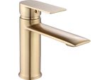 Miscelatore Lavabo Rea Veneta Low Brush Gold