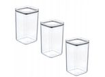 Potz Store&Fresh 1,5 L, Set Di 3, Barattolo Di Conservazione, Contenitore Per Alimenti Secchi - Riso, Pasta