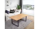 Couchtisch Woodman "Camden", Schwarz (Eiche, Schwarz), B:120Cm H:45Cm T:60Cm, Tische, Couchtisch, Beine Aus Massiver Birke, Breite 120 Cm, Mit Einem SchöNen Print, Fsc
