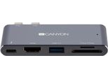 Canyon CNS-TDS05DG Canyon Chargingdock 2Xtb -> Hdmi/Usb 3.0/Usb-C/Sd-Slot 100W Retail