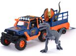 Dickie Toys - Dino Commander (40 Cm) - Auto Giocattolo "Jeepster Commander"" Con Rimorchio E 2 Dinosauri - Giocattolo Per Bambini Dai 3 Anni In Su"
