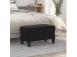 Panca The Living Store Nera 70X35X41 Cm In Tessuto Microfibra