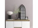 The Living Store Specchio Nero 70X30 Cm Ferro Per Interni