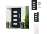 Vidaxl Porta D'ingresso In Alluminio E Pvc Antracite 100X210 Cm - Porte D'ingresso
