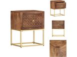 Vidaxl Comodino 40X30X50 Cm In Legno Massiccio Di Mango - Comodini