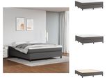 Vidaxl Letto A Molle Insacchettate Grigio 160X200 Cm In Pelle Finta - Letti E Strutture Letto