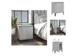 Vidaxl Comodino Con Gambe In Metallo Rovere Grigio Sonoma 40X30X50 Cm - Comodini
