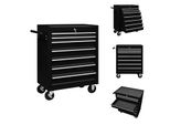 Vidaxl Carrello Da Officina Con 7 Cassetti Nero - Carrello E Carrello Manuale