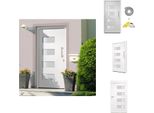 Vidaxl Porta D'ingresso In Alluminio E Pvc Bianco 100X210 Cm - Porte D'ingresso