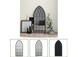 The Living Store Specchio Nero 100X45 Cm Ferro Per Interni