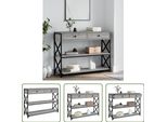 The Living Store Consolle Grigia Sonoma 100X28X75 Cm Materiale A Base Di Legno