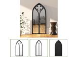 The Living Store Specchio Nero 100X45 Cm Ferro Per Interni