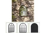 The Living Store Specchio Da Giardino Nero 60X45 Cm In Ferro
