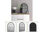 The Living Store Specchio Nero 60X45 Cm Ferro Per Interni