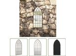 The Living Store Specchio Da Giardino Sabbia 70X30 Cm In Ferro