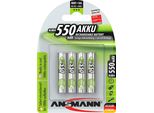 Ansmann - Batteria 4 X Tipo Aaa - Nimh - (Ricaricabile) - 550 Mah