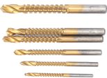 6Pcs Dente Di Sega Drill Bit Twist Mano Elettrica Woodworking Saw Drill Allin1 Punzonatura Hole Tool