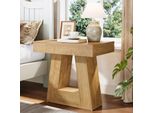 Comodino Tribesigns, Comodino Moderno In Legno, Con Base Trapezoidale, Piccolo Comodino Con Venature Del Legno Per Soggiorno E Camera Da Letto