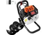 Succebuy Trivella Per Pozzi, A Benzina, 43 Cc, 1250 W, Punta Da 8", Arancione+Nero"