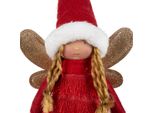 Figura Natalizia Invernale 40Cm Elfi Angelo Della Neve Decorazione Natalizia 22342, Colore:Rosso/Rosso