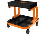 Neo Tools Sgabello Di Montaggio, Sgabello Da Officina Con Ripiano 36,5X35,5X37Cm Con Rotelle Carrello Da Officina