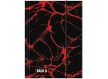 A4 Backup A40 Nero Con Elastico Rosso Lava Cartella Derform
