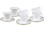 Kinghoff Set Da Caffè Da 6 Tazze E Piattini Opal 62396