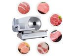 Allesschneider elektrisch Ø190 mm, Fleisch-, Brot- & Käseschneider, Schnittstärke 0–15 mm, mit Fingerschutz & rutschfesten Saugfüßen