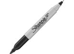 12X Sharpie S0811100 Pennarello Permanente "Twin Tip"", Colore Linea: Nero"