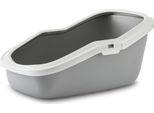 Vadigran Lettiera Per Gatti Con Bordo "Aseo"" 56 X 39 X 27,5 Cm Grigio"
